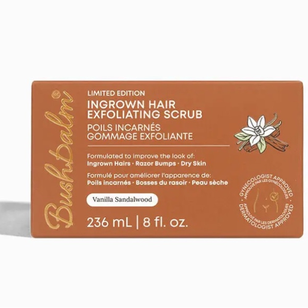 Bushbslm Vanilla Sandalwood Ingrown Hair Exfoliating Scrub